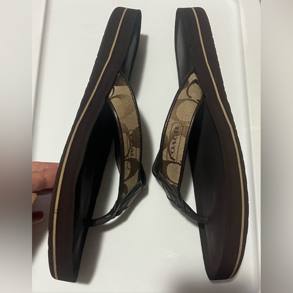 Coach Jolie Women's C Signature Brown Sandals, Size 11B - Picture 6 of 9